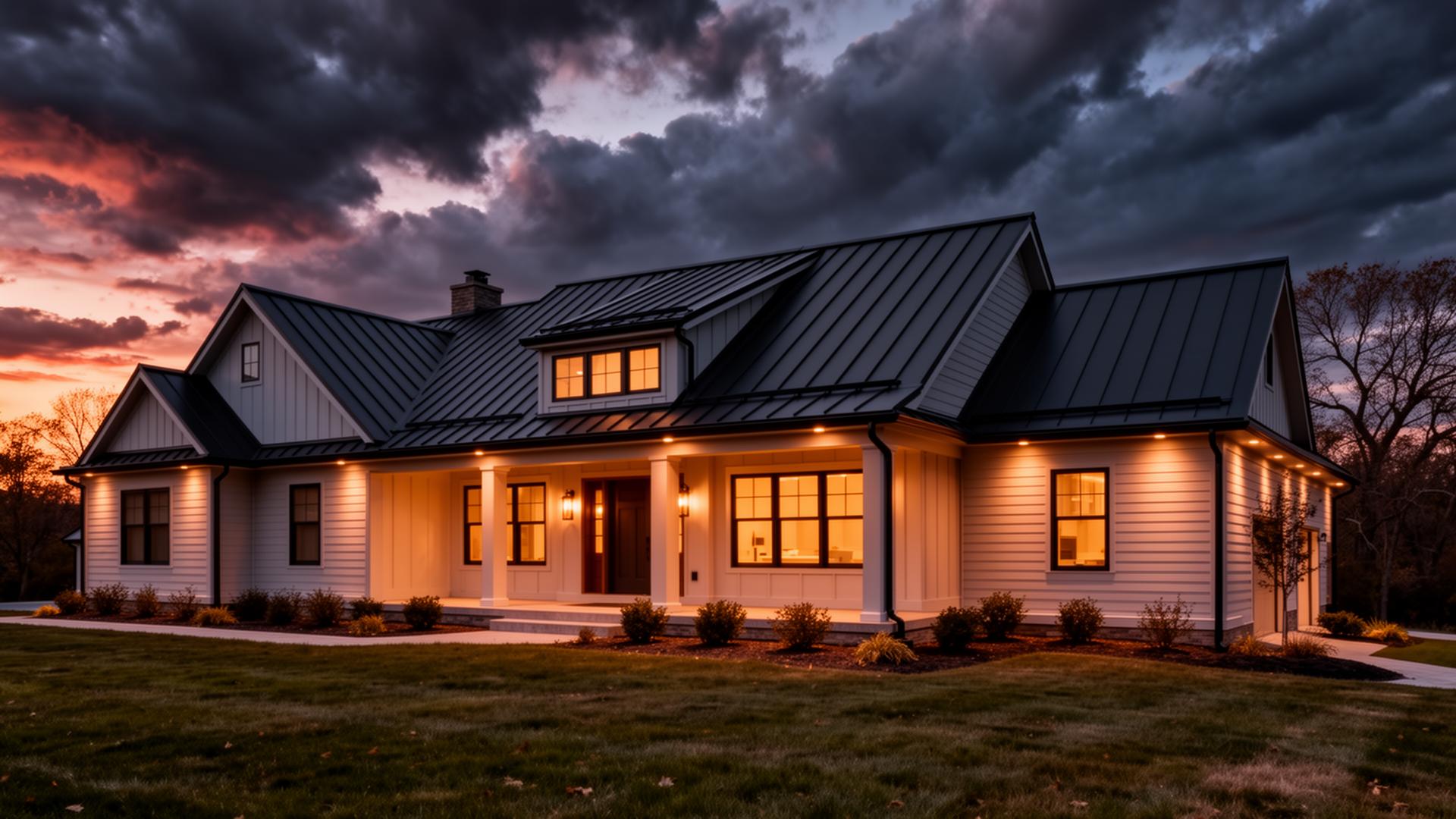 Beautiful modern home with new metal roof and siding in Central Ohio